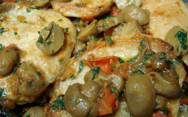 Filé de porco com champignon