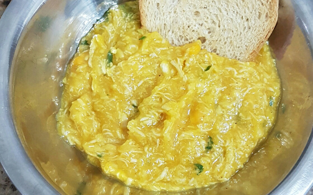 Creme de mandioquinha com frango