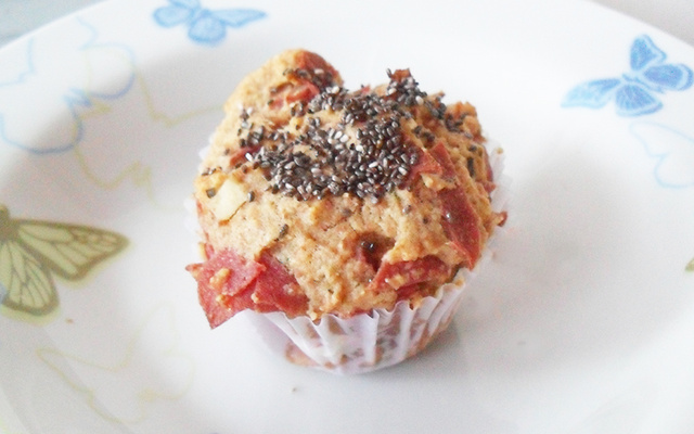 Muffin salgado com chia