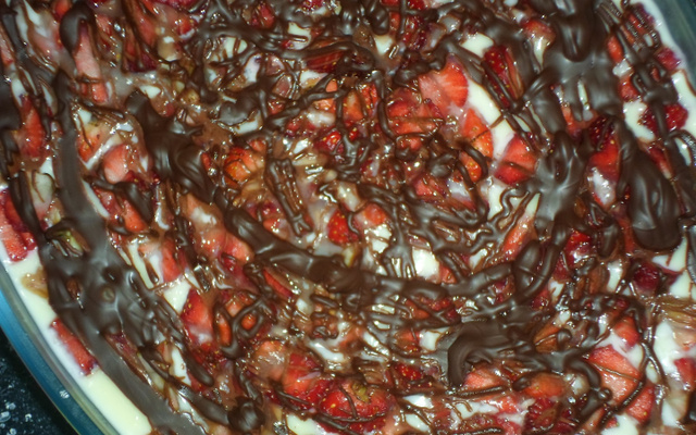 Pavê de morango simples