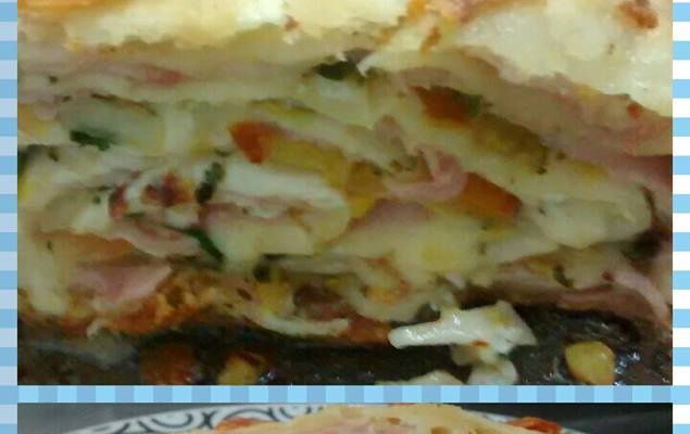 Rocambole  de massa de pastel