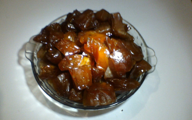 Doce de mamão verde cristalizado