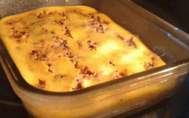 Mini torta salgada de microondas