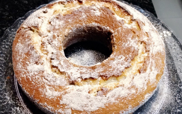 Bolo de banana de liquidificador