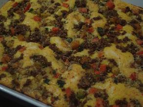 Torta de carne com legumes fácil