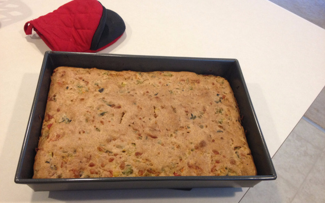 Torta salgada de legumes com frango