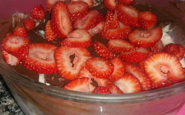 Bombom gigante de morango