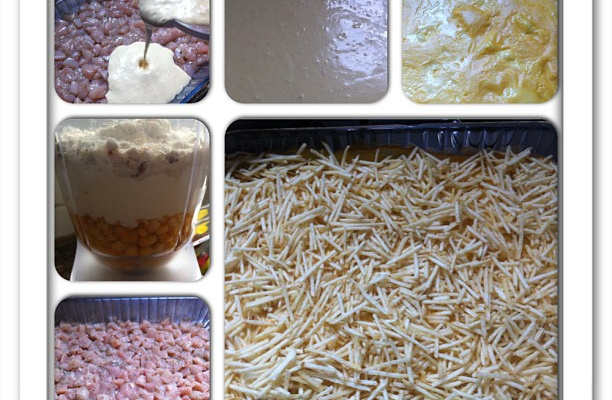 Frango cremoso com batata palha