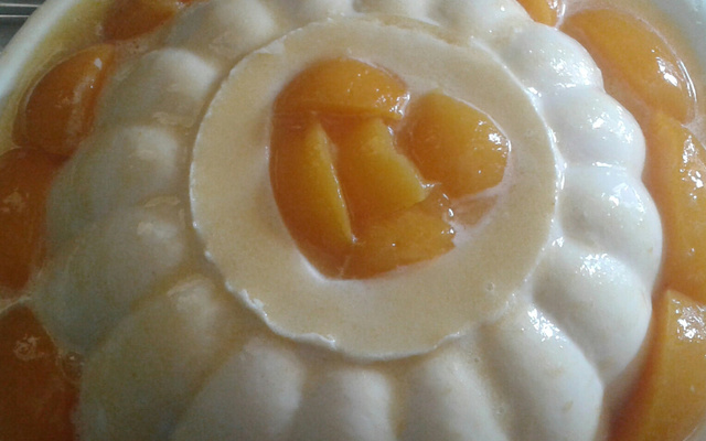 Flan de pêssego