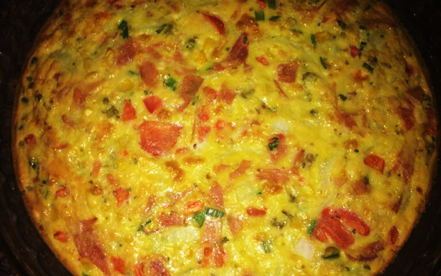 Omelete de forno colorido