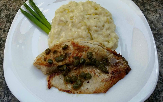 Risoto de alho-poró