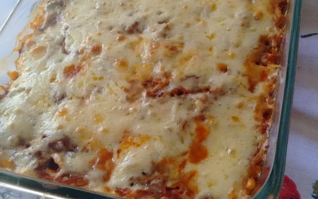 Almoço com sobras de carne