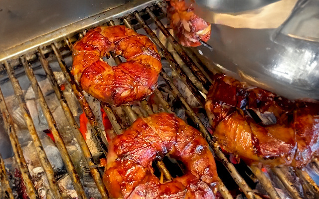 Cebola Recheada com Carne Moída e Bacon