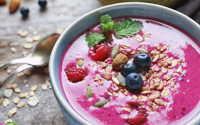 Iogurte com açaí energético