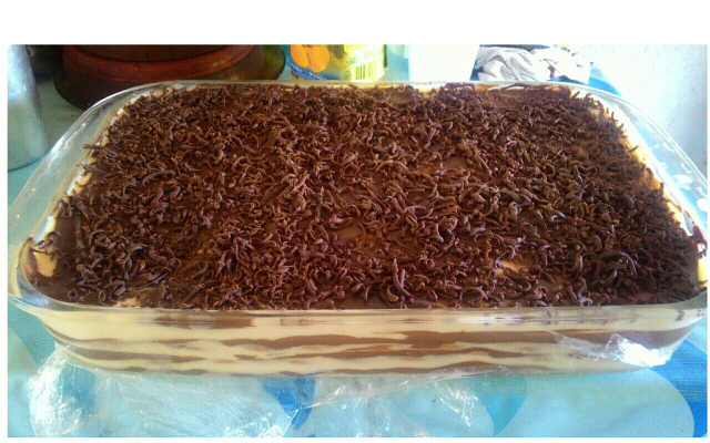 Pavê de baunilha e chocolate