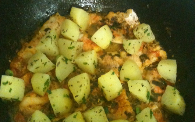 Merluza na panela à minha moda