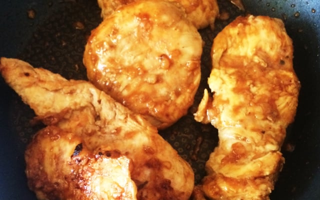 Filé de frango frito sem óleo