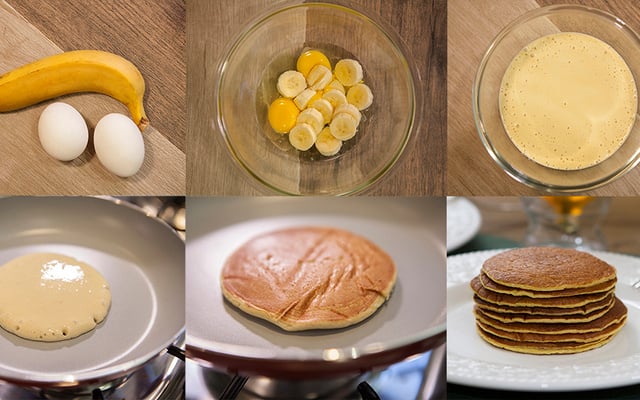 Panqueca doce sem glúten e lactose