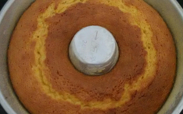Bolo de fubá com milho