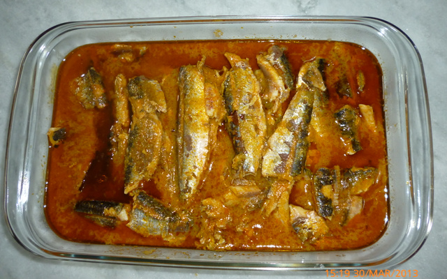 Sardinha na panela de pressão