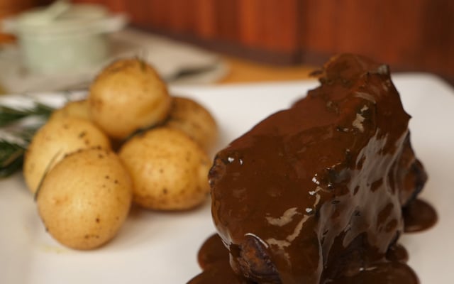 Maminha na cerveja preta