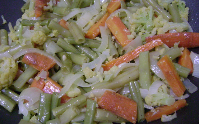 Refogadinho de legumes na manteiga