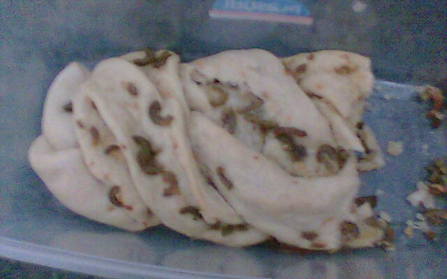 Pão de alho com azeitonas