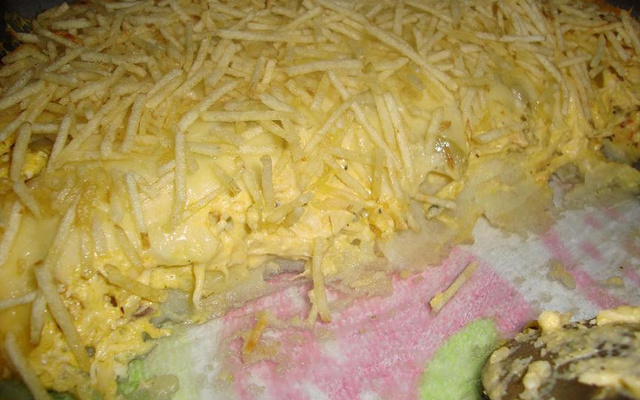 Creme de frango com purê de batatas