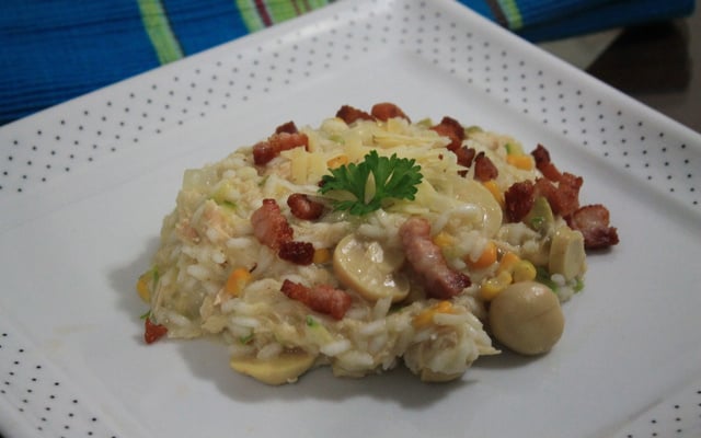 Risoto de frango com abobrinha