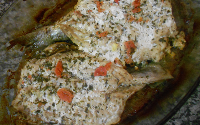 Anchova ao forno