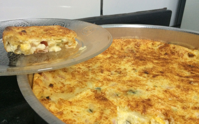 Torta de presunto e queijo cremosa