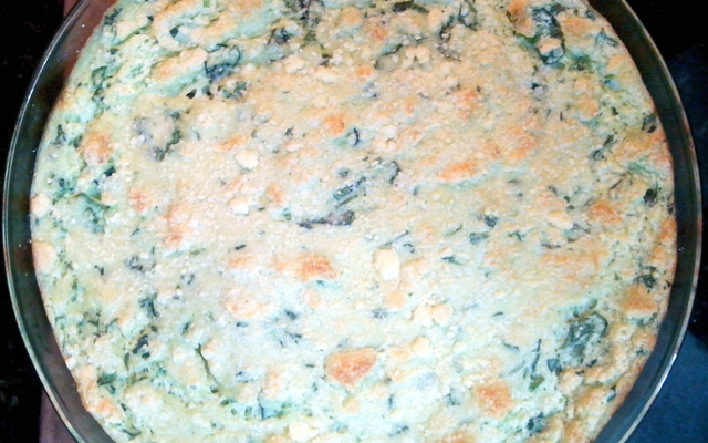 Souflé delicioso de espinafre sucesso garantido