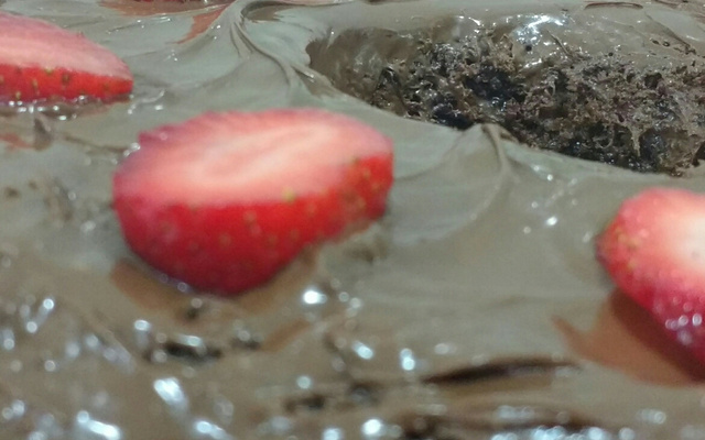 Bolo de iogurte e creme de avelã