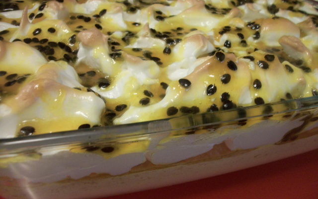 Pavê mousse de maracujá