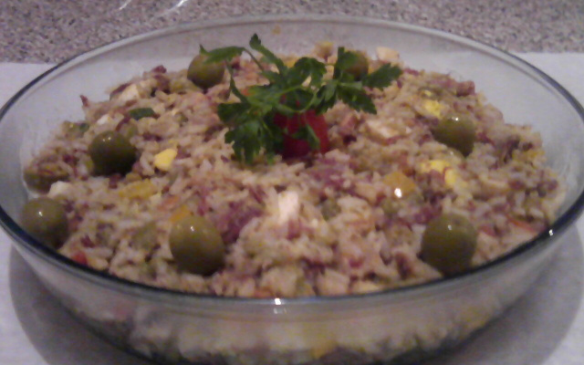 Arroz com carne seca