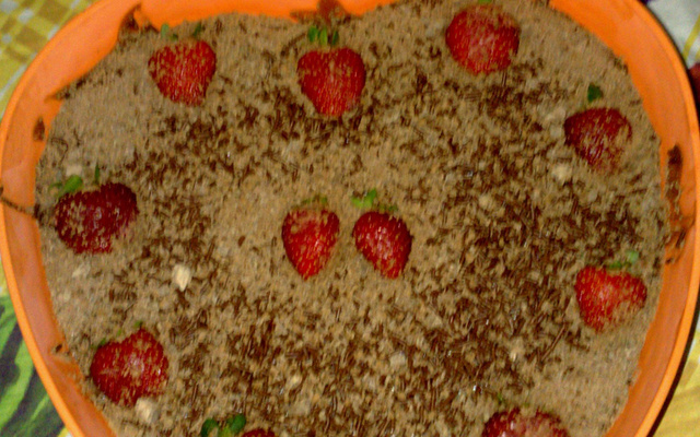 Torta de morango com chocolate