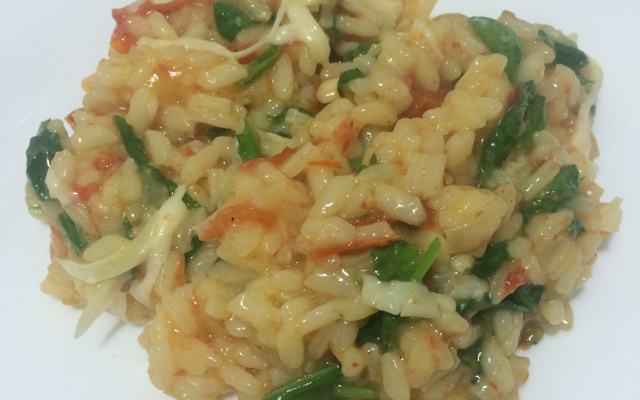 Risoto Urbano de tomate seco com rúcula