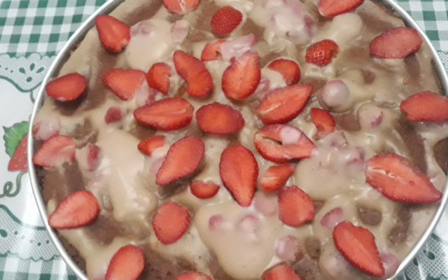 Bolo diet de morangos