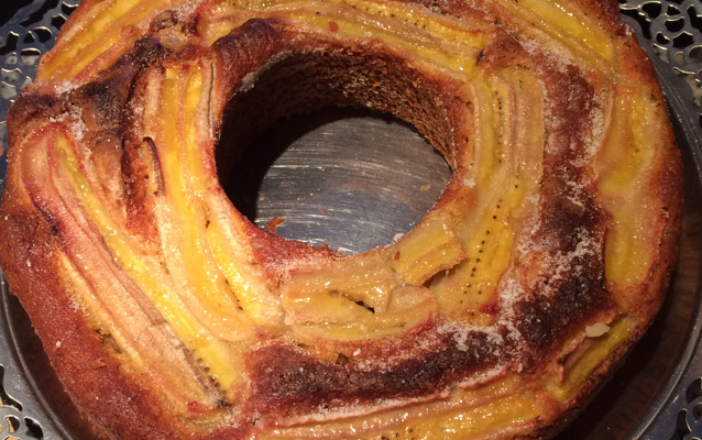 Bolo de banana e aveia