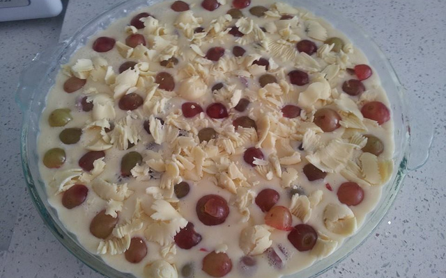 Delícia de uva com chocolate branco