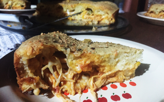 Torta de frango cremosa de liquidificador