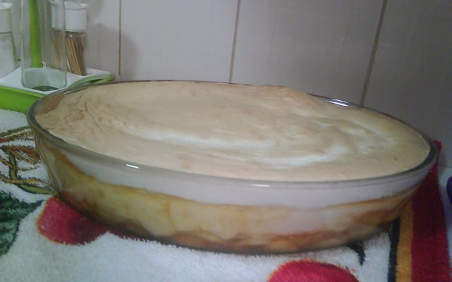 Doce de banana com creme