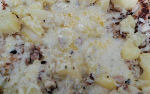 Frango com creme de cebola