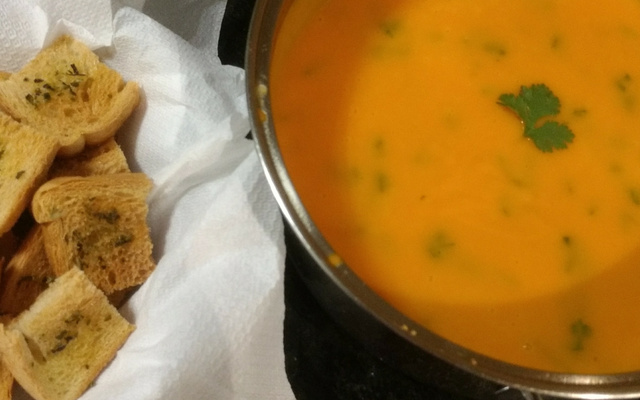 Sopa de legumes com jerimum (abóbora)