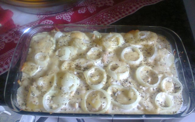 Frango cremoso com batata