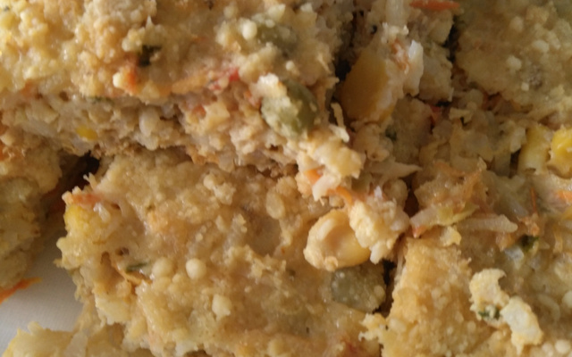 Bolo de couve-flor com arroz