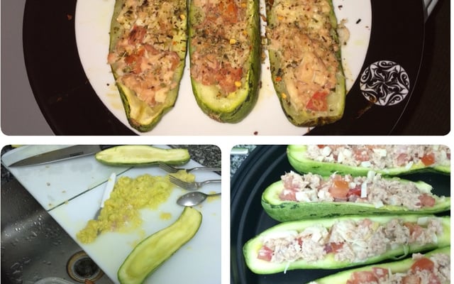 Abobrinha com atum