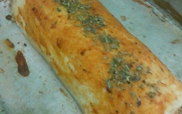 Rocambole de sobras de arroz