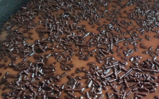 Bolo de banana com chocolate