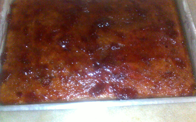 Bolo de fubá de morango